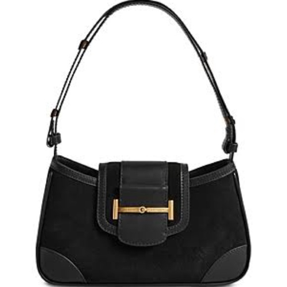 NWT ted baker snap flap suede shoulder bag